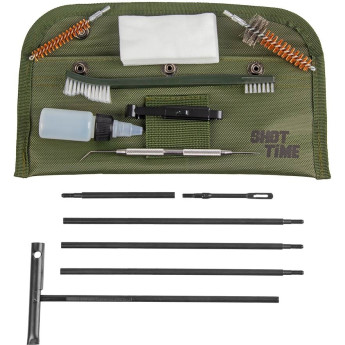 Набор для чистки SHOTTIME калибр 7.62мм (.30), 9 предметов, шомпол металл